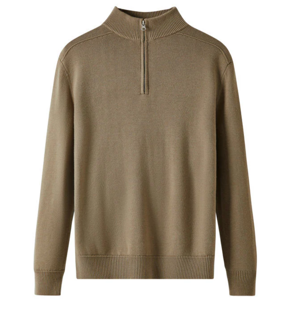 John | Smart Zip-Neck Jumper