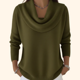 Dora | Draped collar sweater