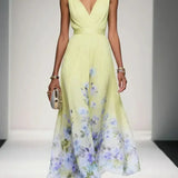 Vanja - Maxi Dress V-Neck Floral