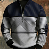 Henrik | Graphic High-Collar Zip Jumper