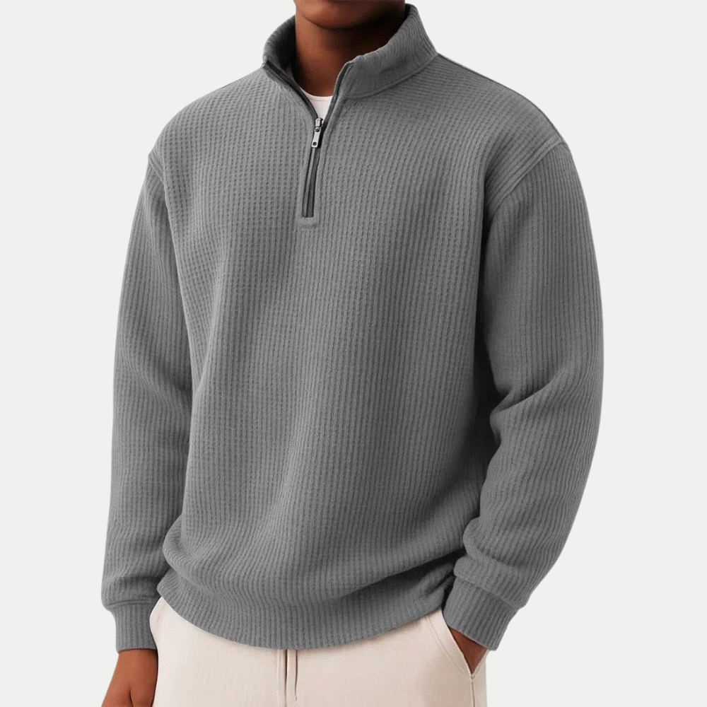 Thomas | Knitted Zip-Neck Jumper