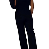 Artemis Black Sparkle-Detail Jumpsuit