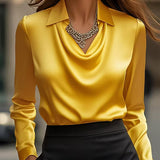 Erika - Satin Drape Blouse