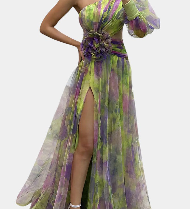 Teodora Asymmetric Maxi Dress
