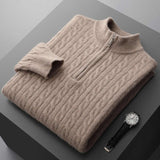 Dennis | Textured Half-Zip Jumper