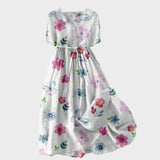 Ena - Summer dress with a drawstring waist