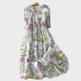 Ena - Summer dress with a drawstring waist