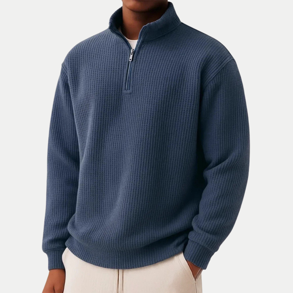 Thomas | Knitted Zip-Neck Jumper
