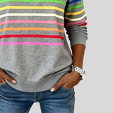 Irena™ | Striped short-zip top