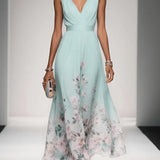 Vanja - Maxi Dress V-Neck Floral