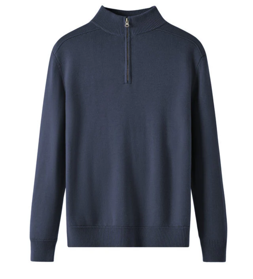 John | Smart Zip-Neck Jumper