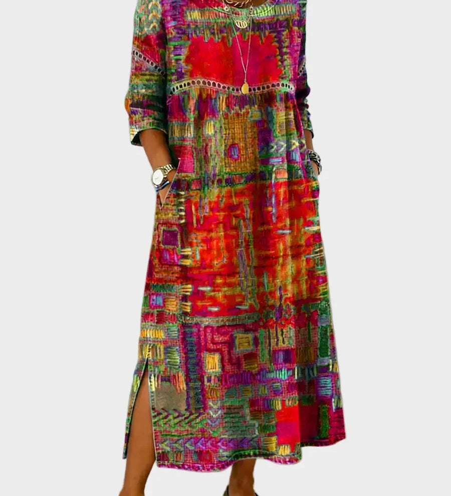 Ariadne Multicolour Patchwork Denim Dress