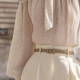 Dea - Off-the-Shoulder Polka Dot Blouse