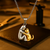 Emma Woman & Dog Embrace Necklace