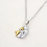 Emma Woman & Dog Embrace Necklace