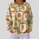 Đurđica™ | Autumn T-shirt with Pumpkins and Bows