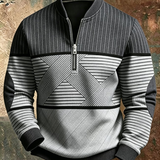 Henrik | Graphic High-Collar Zip Jumper
