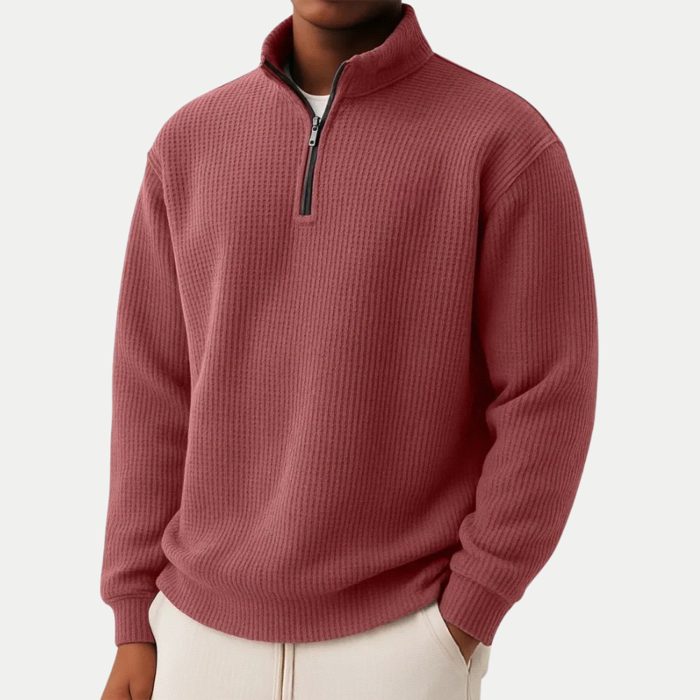 Thomas | Knitted Zip-Neck Jumper