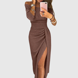 Evelyn Elegant Off-Shoulder Dress