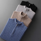 Dennis | Textured Half-Zip Jumper