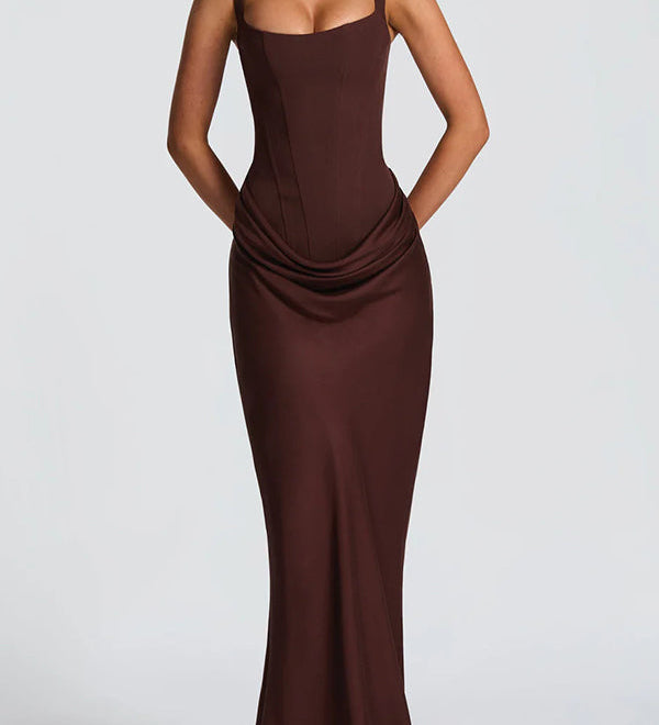 Leonor™ | Square-neck maxi dress