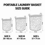 Highland Cow & Flowers Quilted Laundry Basket – Design 0495