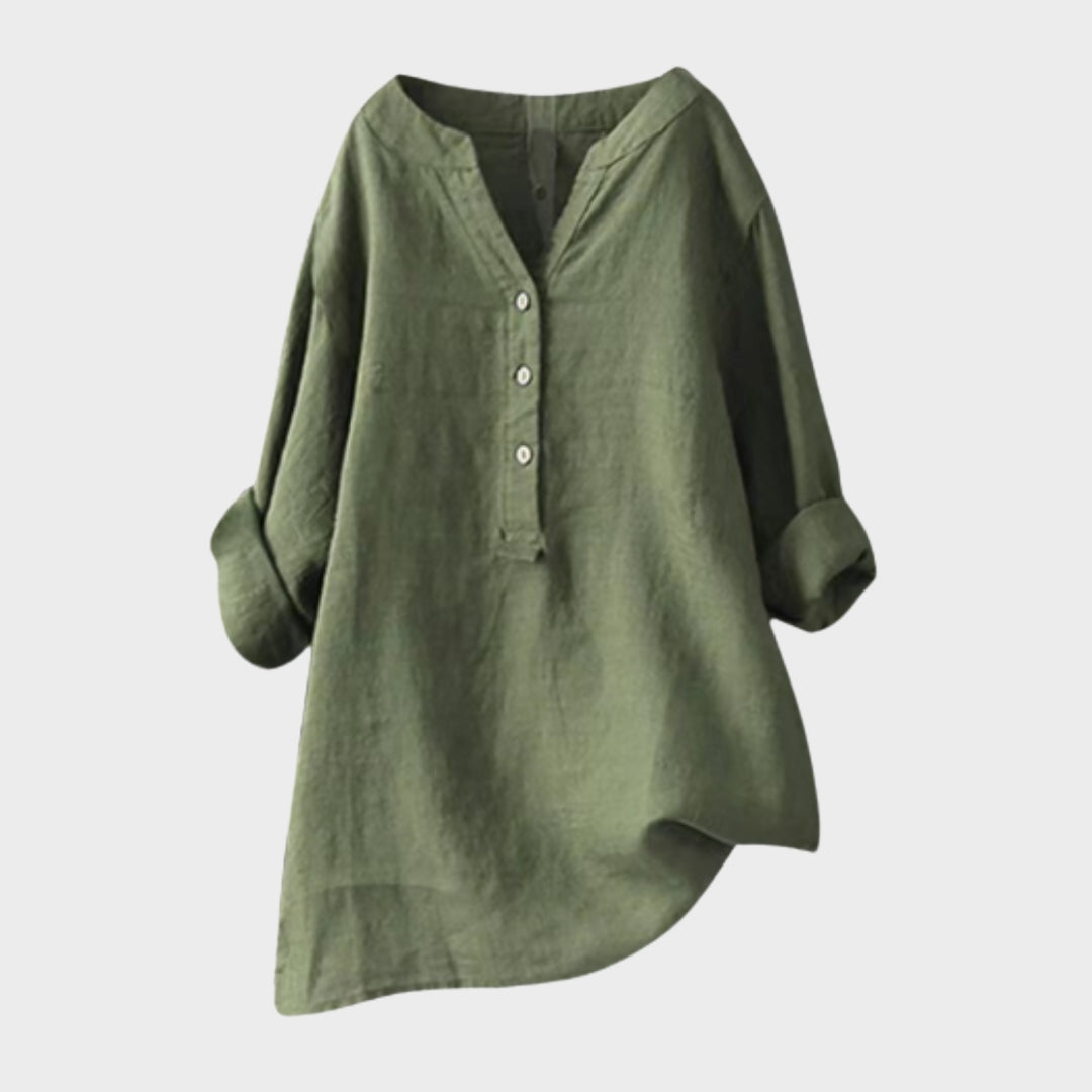 Ana Airy Button-Up Shirt