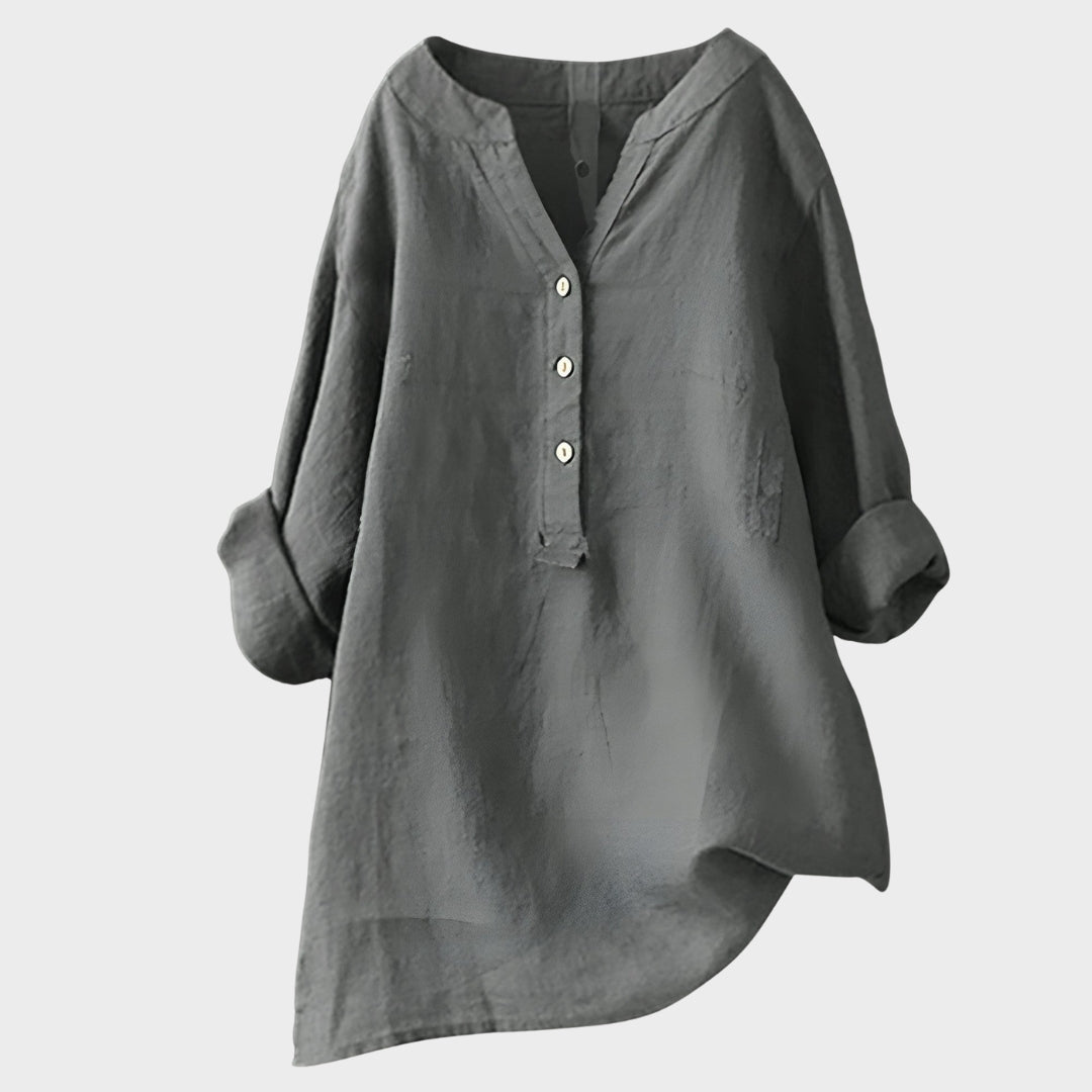 Ana Airy Button-Up Shirt