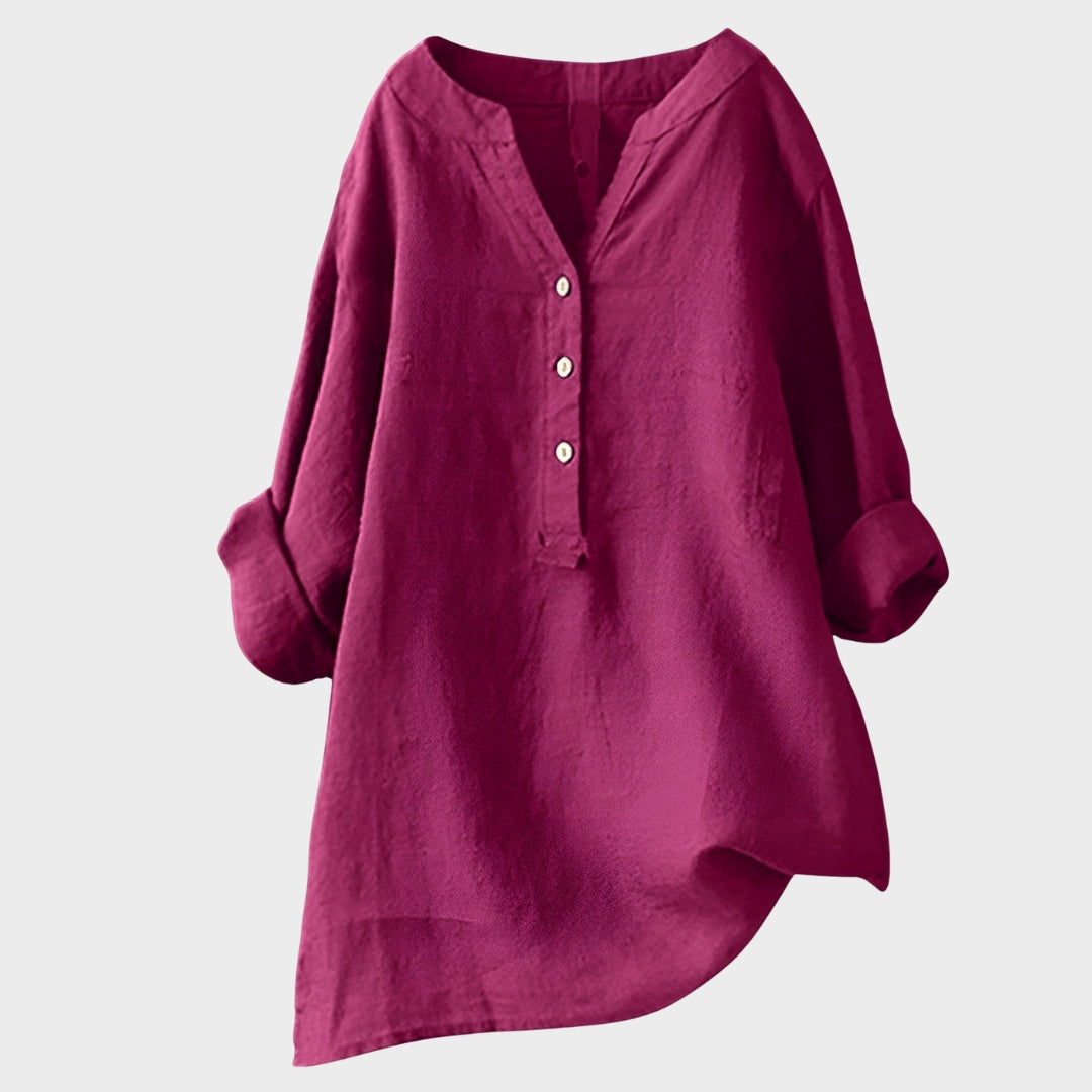 Ana Airy Button-Up Shirt