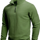 Stephen | Long-Sleeve Zip-Neck Jumper