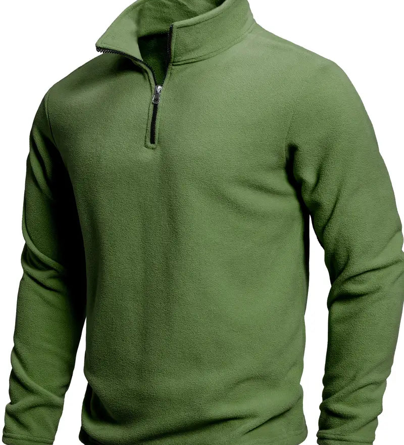 Stephen | Long-Sleeve Zip-Neck Jumper