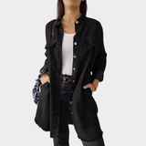 Long-sleeved denim shirt | Theano