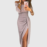 Evelyn Elegant Off-Shoulder Dress