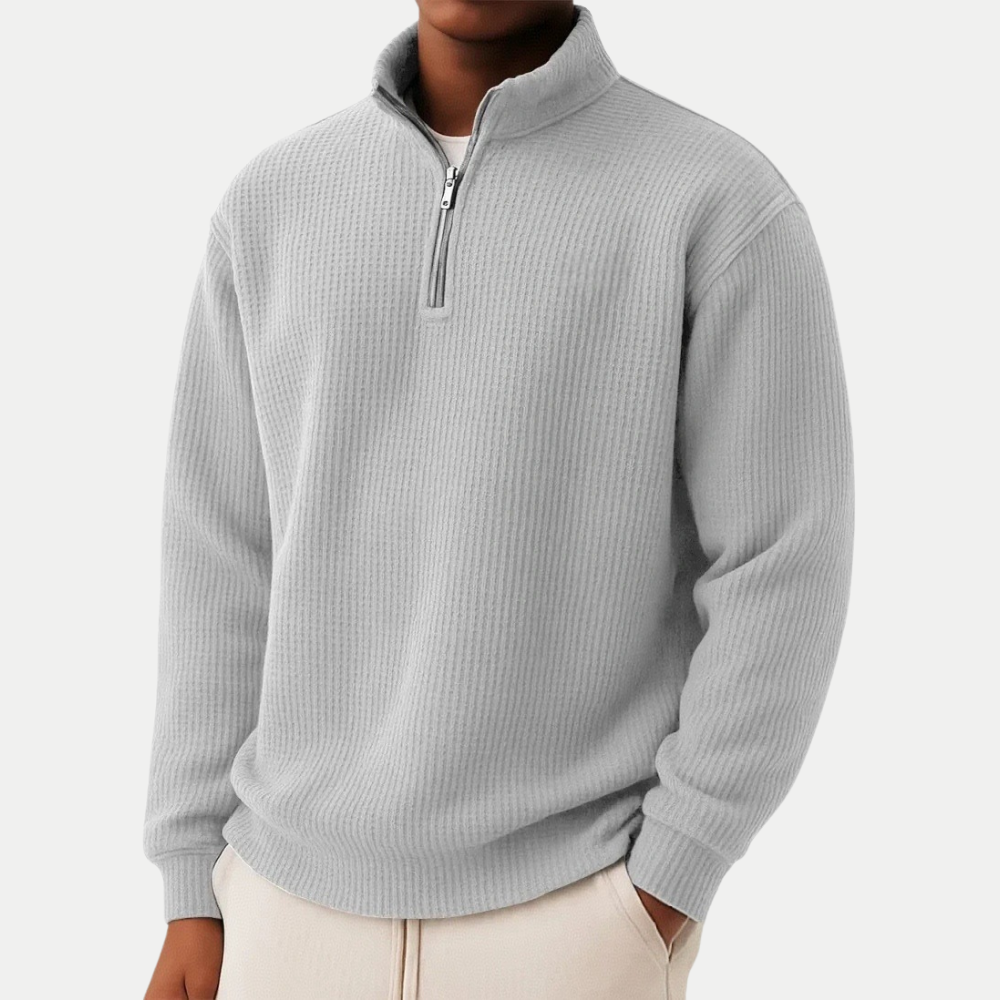 Thomas | Knitted Zip-Neck Jumper