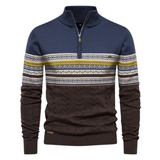 Frederick | Patterned Zip-Neck Jumper
