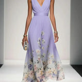 Vanja - Maxi Dress V-Neck Floral