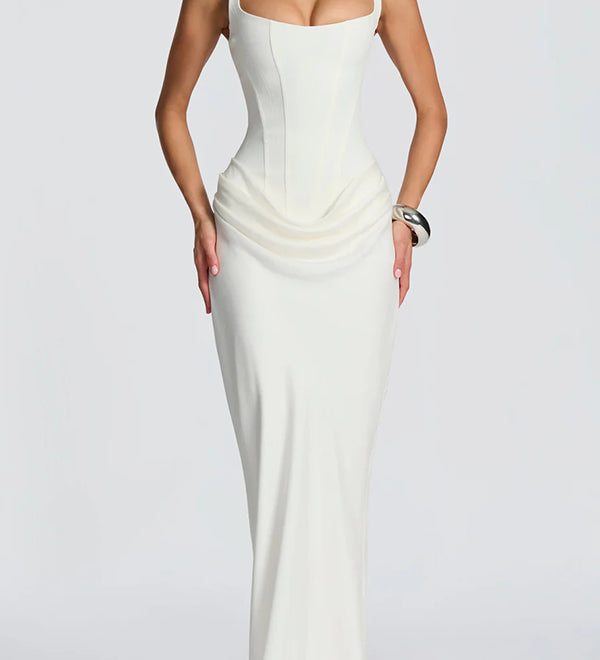 Leonor™ | Square-neck maxi dress