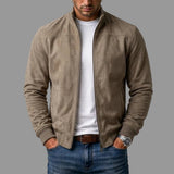 Trevor | Suede-Effect Bomber Jacket
