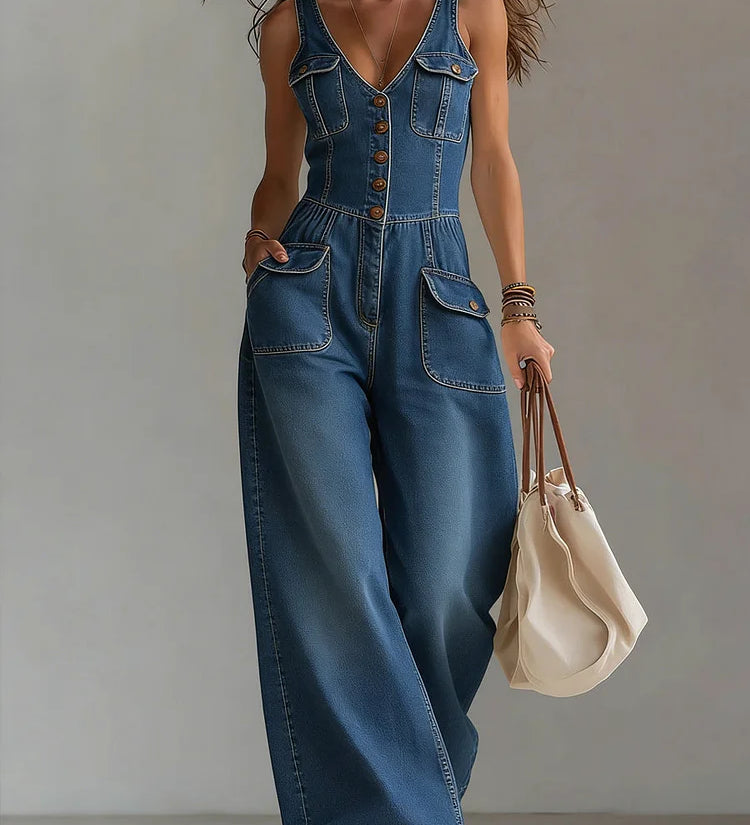 Evelyn Relaxed Denim Jumpsuit