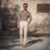 Peter | Summer Linen-Look Trousers