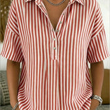 Vera - Linen Striped Shirt