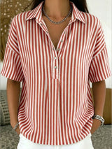 Vera - Linen Striped Shirt