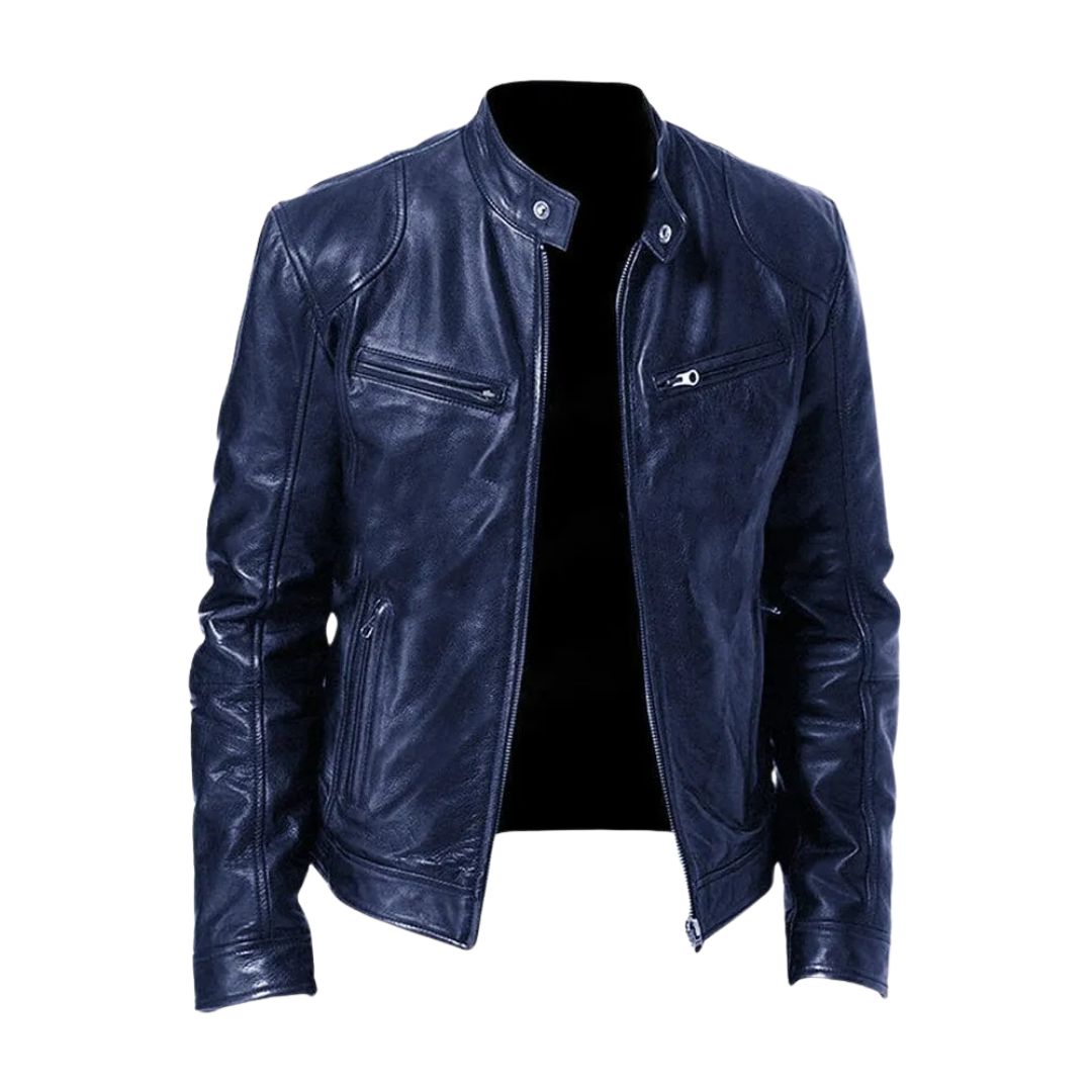 Nigel | Leather-Look Zip Jacket