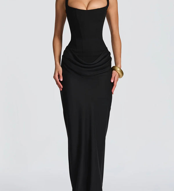 Leonor™ | Square-neck maxi dress