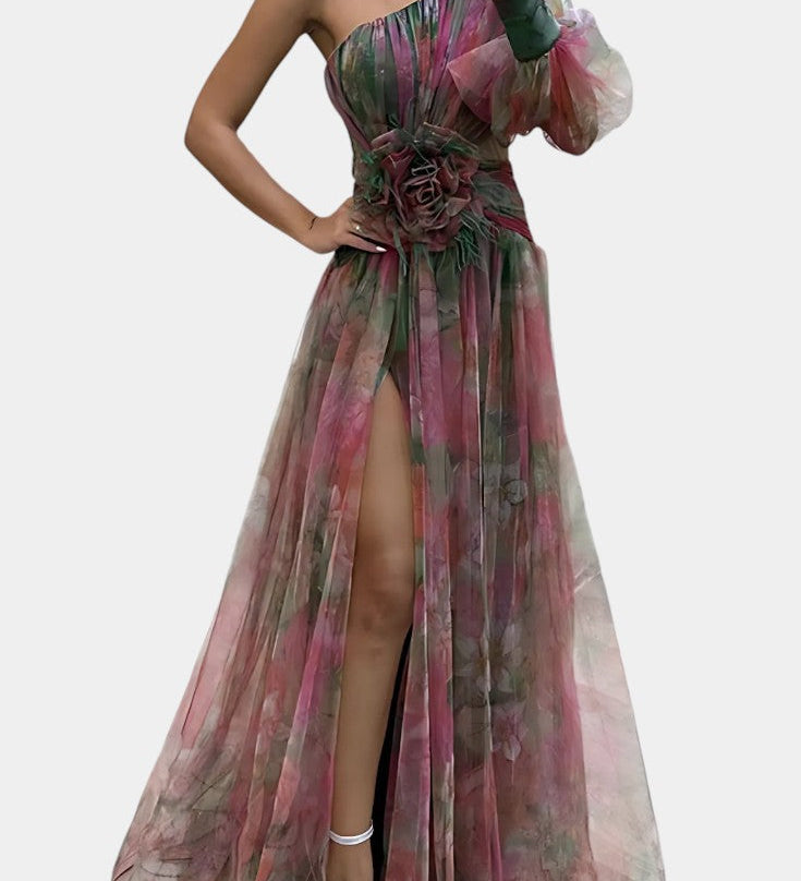 Teodora Asymmetric Maxi Dress