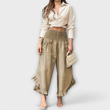 Pamela - Linen trousers with pleats