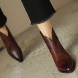 Camila Luxe Low-Heel Ankle Boots