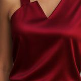 Emina - Asymmetric Satin Blouse
