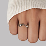 Waves Minimalist Ring