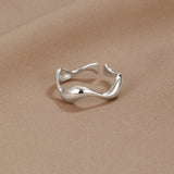 Waves Minimalist Ring